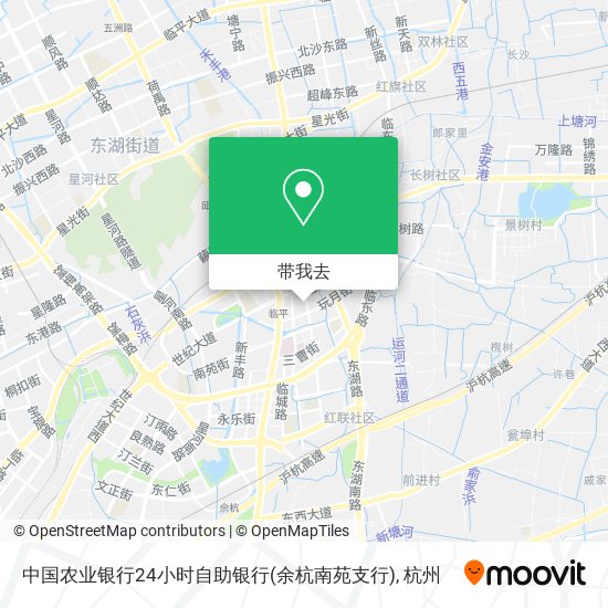 中国农业银行24小时自助银行(余杭南苑支行)地图
