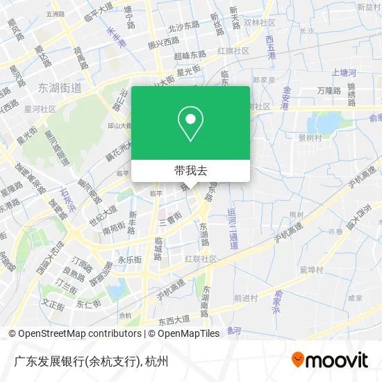 广东发展银行(余杭支行)地图