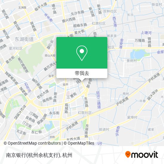 南京银行(杭州余杭支行)地图