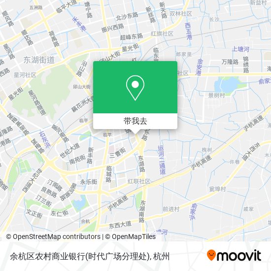 余杭区农村商业银行(时代广场分理处)地图