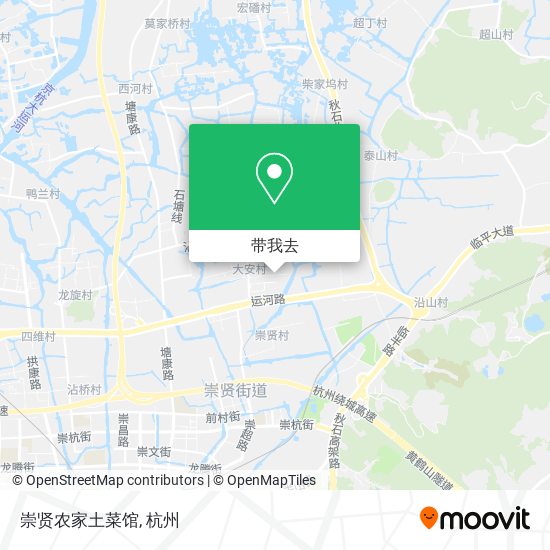 崇贤农家土菜馆地图