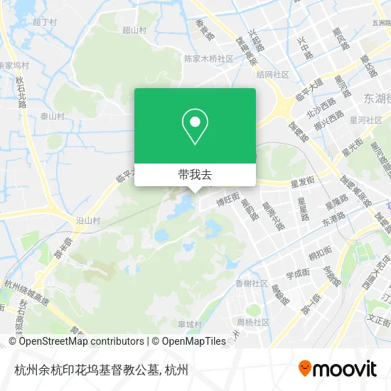 杭州余杭印花坞基督教公墓地图