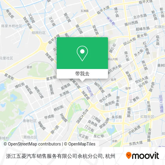 浙江五菱汽车销售服务有限公司余杭分公司地图