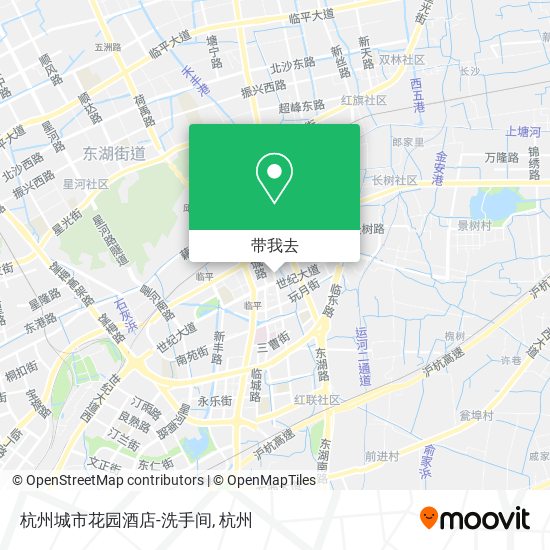 杭州城市花园酒店-洗手间地图