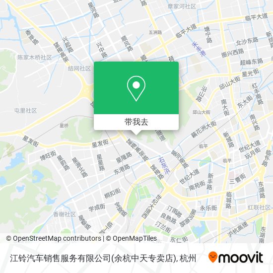 江铃汽车销售服务有限公司(余杭中天专卖店)地图
