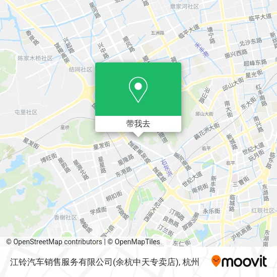 江铃汽车销售服务有限公司(余杭中天专卖店)地图