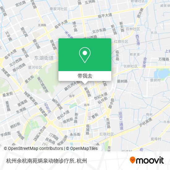 杭州余杭南苑炳泉动物诊疗所地图