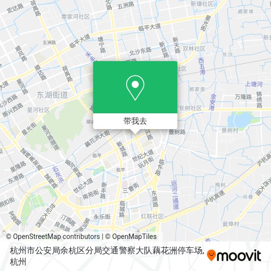 杭州市公安局余杭区分局交通警察大队藕花洲停车场地图