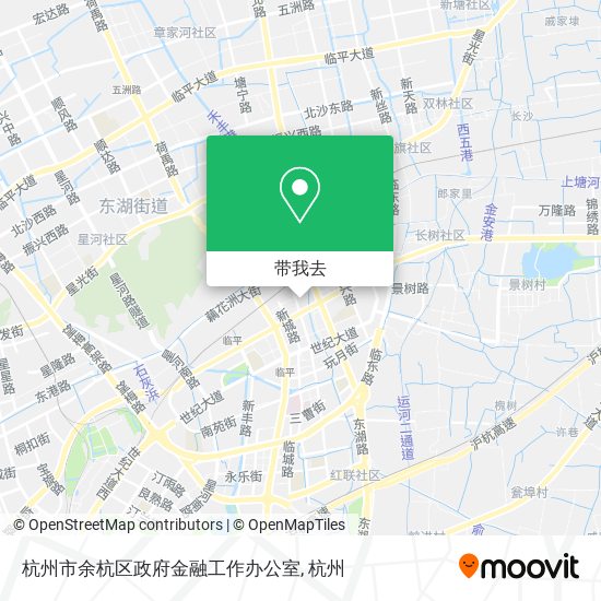 杭州市余杭区政府金融工作办公室地图