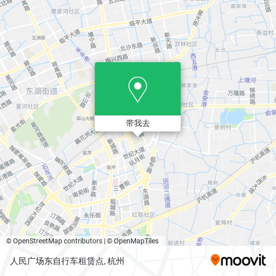 人民广场东自行车租赁点地图