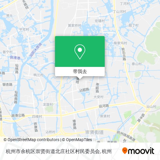 杭州市余杭区崇贤街道北庄社区村民委员会地图