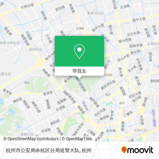 杭州市公安局余杭区分局巡警大队地图