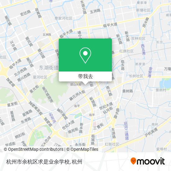杭州市余杭区求是业余学校地图