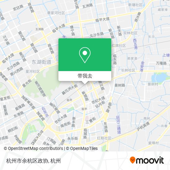 杭州市余杭区政协地图