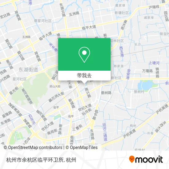 杭州市余杭区临平环卫所地图