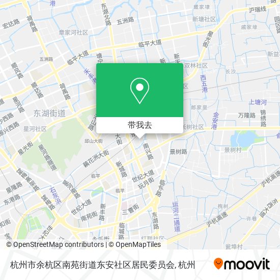 杭州市余杭区南苑街道东安社区居民委员会地图