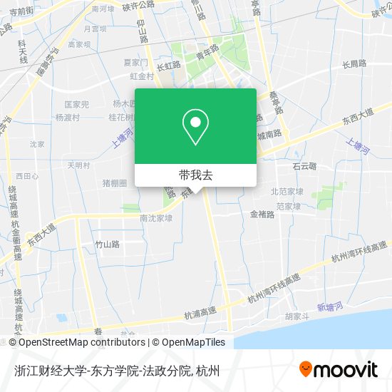 浙江财经大学-东方学院-法政分院地图