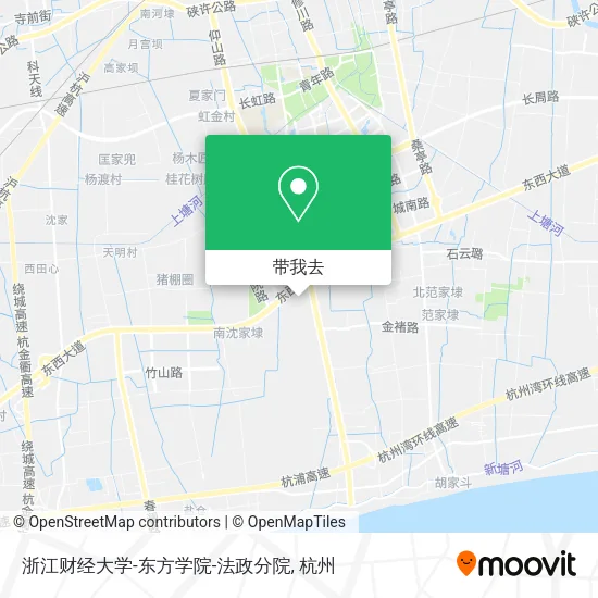 浙江财经大学-东方学院-法政分院地图