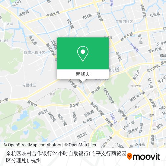 余杭区农村合作银行24小时自助银行(临平支行商贸园区分理处)地图