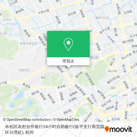 余杭区农村合作银行24小时自助银行(临平支行商贸园区分理处)地图