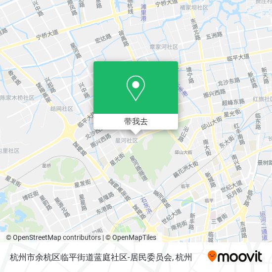 杭州市余杭区临平街道蓝庭社区-居民委员会地图