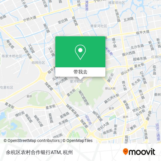 余杭区农村合作银行ATM地图
