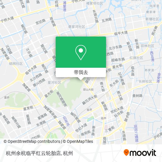 杭州余杭临平红云轮胎店地图