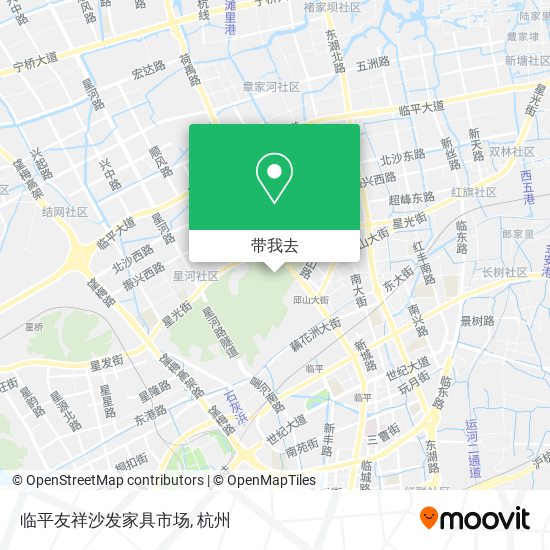 临平友祥沙发家具市场地图