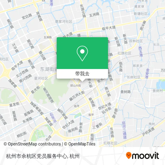 杭州市余杭区党员服务中心地图
