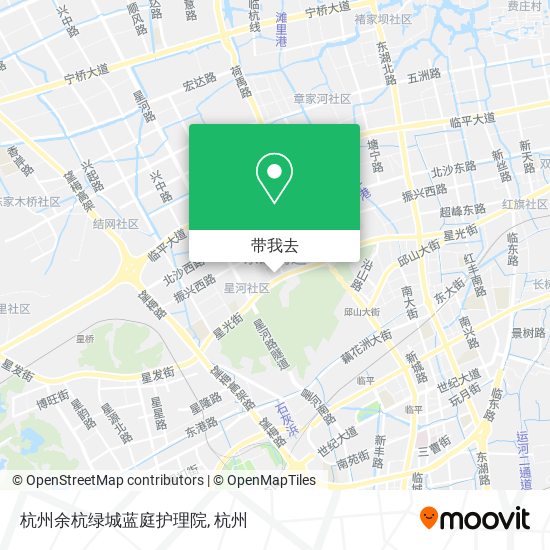 杭州余杭绿城蓝庭护理院地图