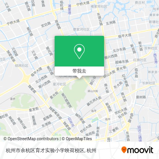 杭州市余杭区育才实验小学映荷校区地图