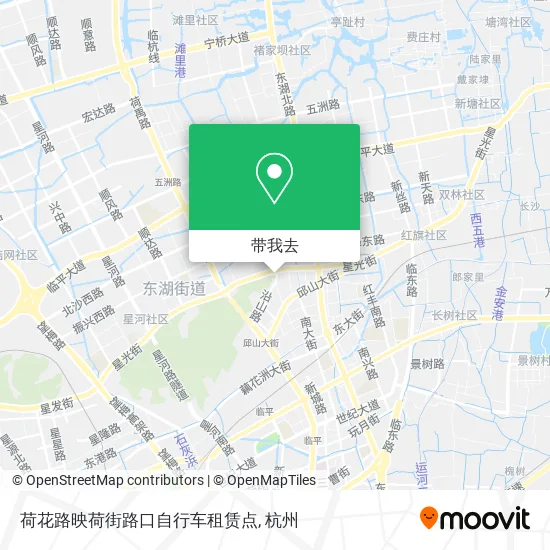 荷花路映荷街路口自行车租赁点地图