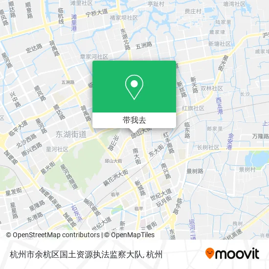 杭州市余杭区国土资源执法监察大队地图