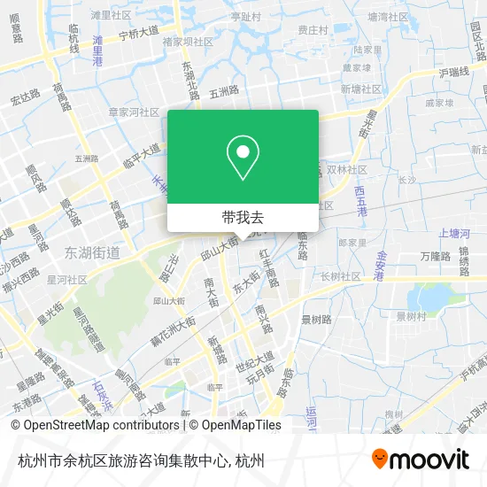 杭州市余杭区旅游咨询集散中心地图