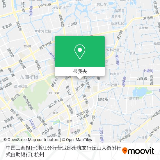 中国工商银行(浙江分行营业部余杭支行丘山大街附行式自助银行)地图