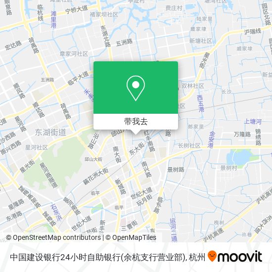 中国建设银行24小时自助银行(余杭支行营业部)地图