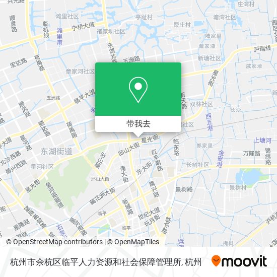 杭州市余杭区临平人力资源和社会保障管理所地图