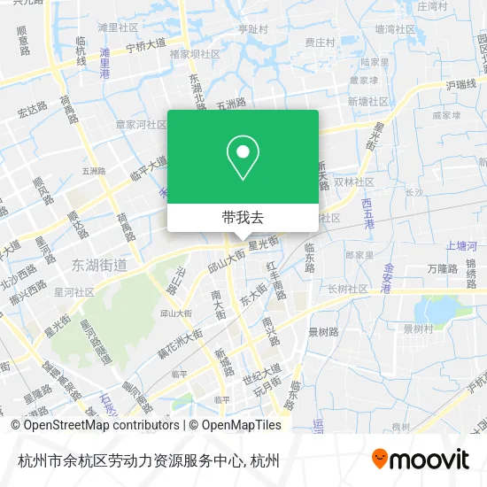 杭州市余杭区劳动力资源服务中心地图