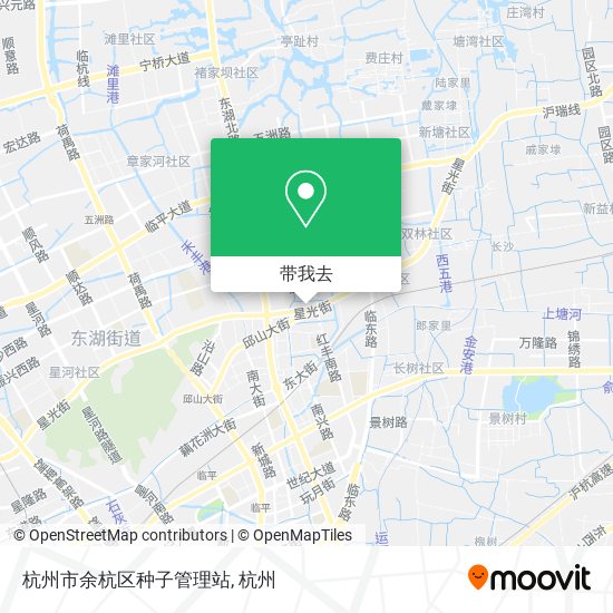 杭州市余杭区种子管理站地图