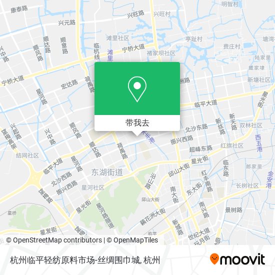 杭州临平轻纺原料市场-丝绸围巾城地图