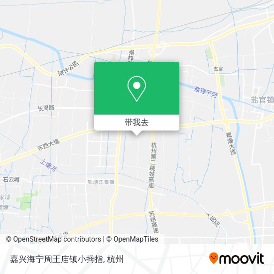 嘉兴海宁周王庙镇小拇指地图