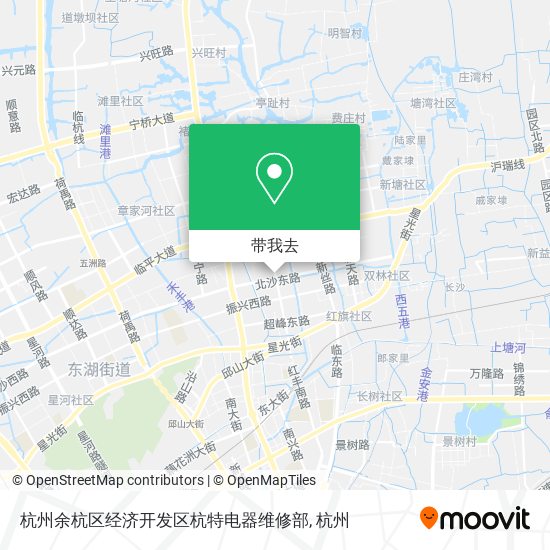 杭州余杭区经济开发区杭特电器维修部地图