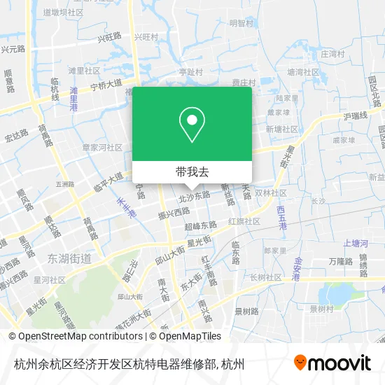 杭州余杭区经济开发区杭特电器维修部地图
