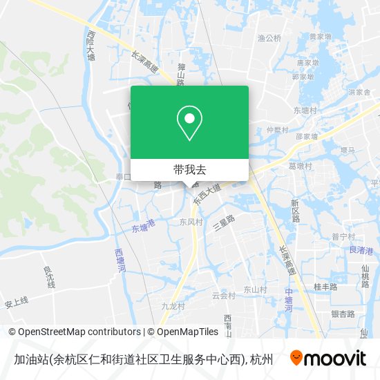 加油站(余杭区仁和街道社区卫生服务中心西)地图