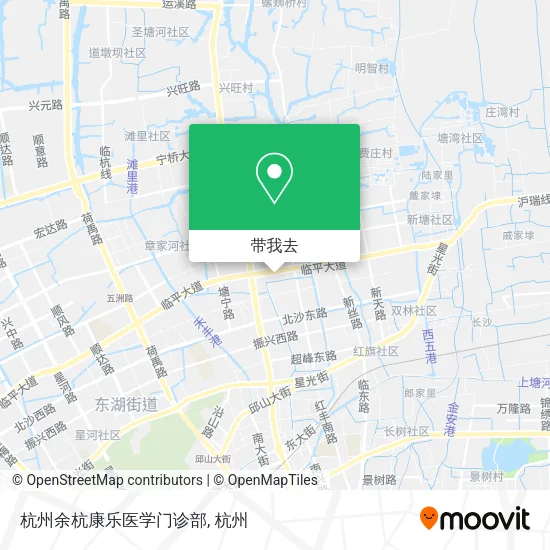 杭州余杭康乐医学门诊部地图