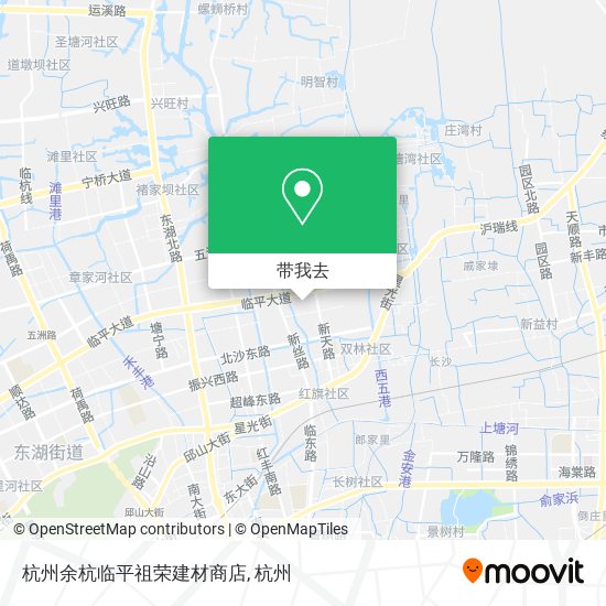 杭州余杭临平祖荣建材商店地图