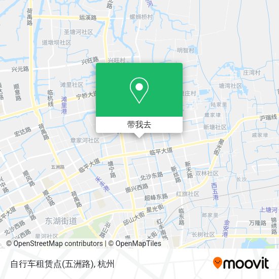 自行车租赁点(五洲路)地图