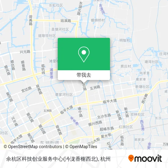 余杭区科技创业服务中心(汵泷香榭西北)地图