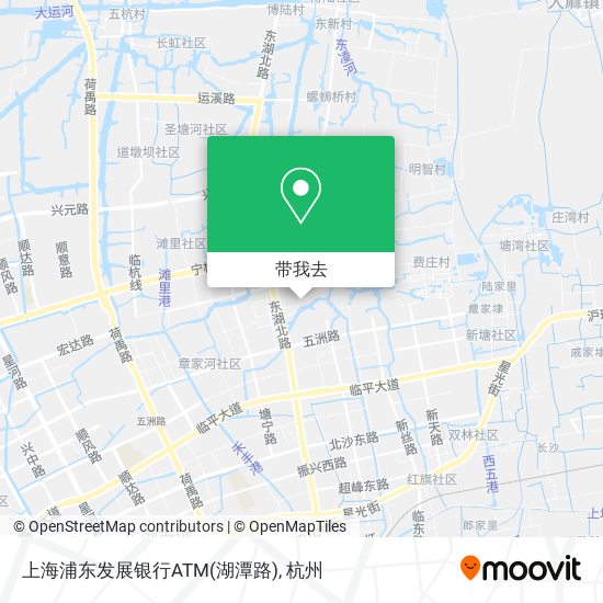 上海浦东发展银行ATM(湖潭路)地图