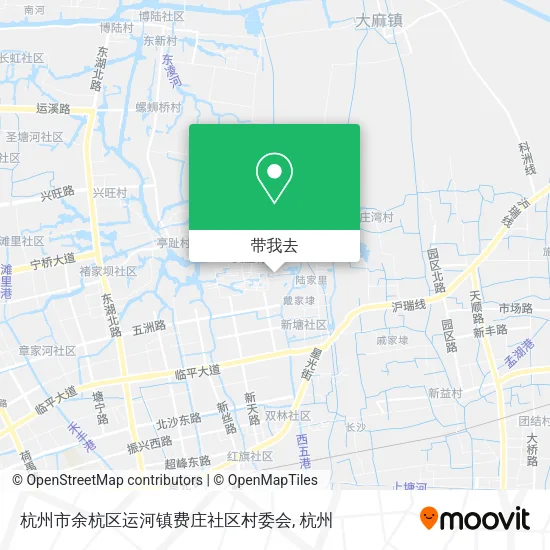 杭州市余杭区运河镇费庄社区村委会地图
